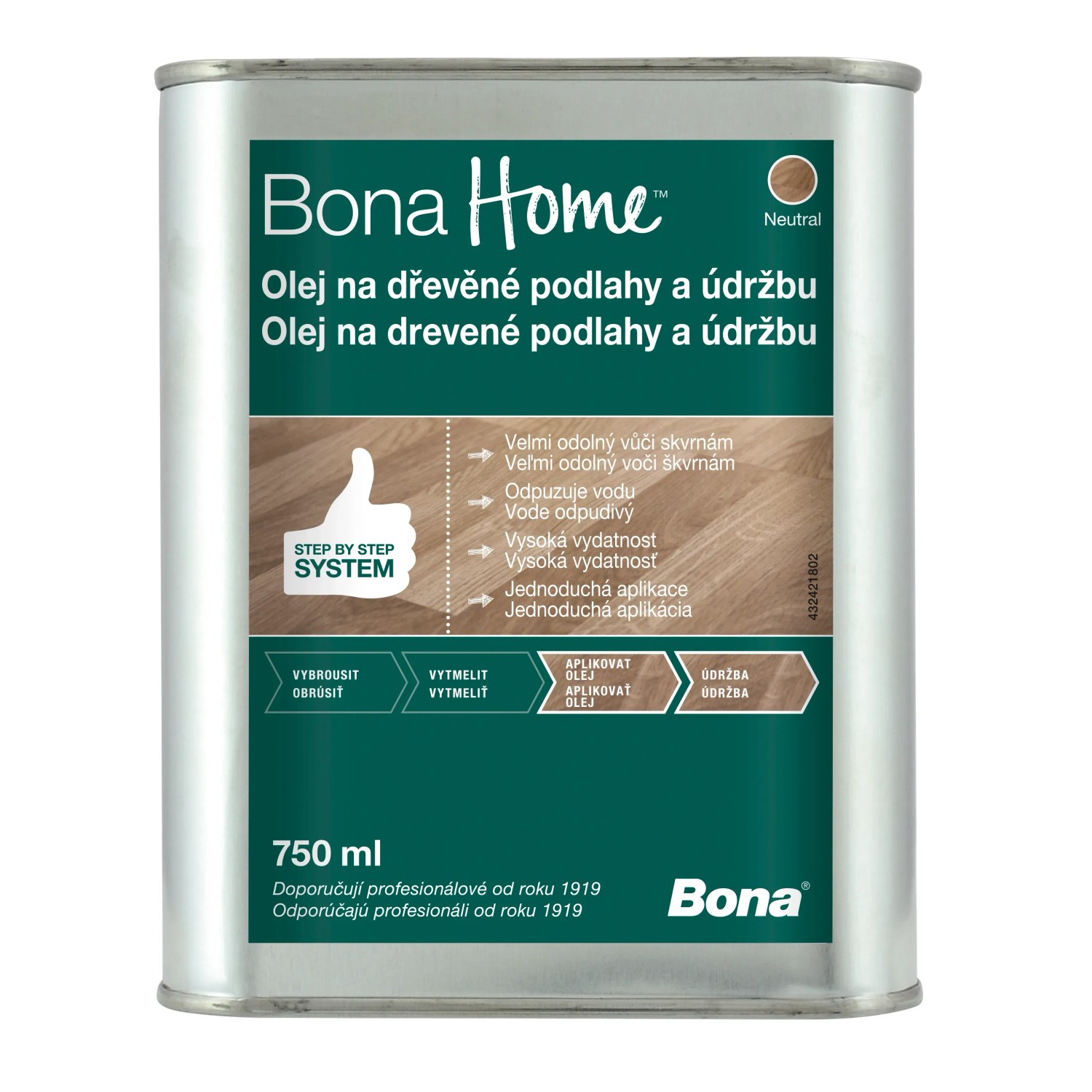 E-shop Bona Home Olej na drevené podlahy a údržbu 750 ml