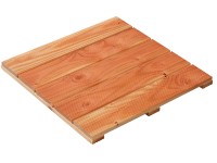 Drevená dlaždica prírodná, rebrovaná, douglaska, 50 x 50 x 3,2 cm