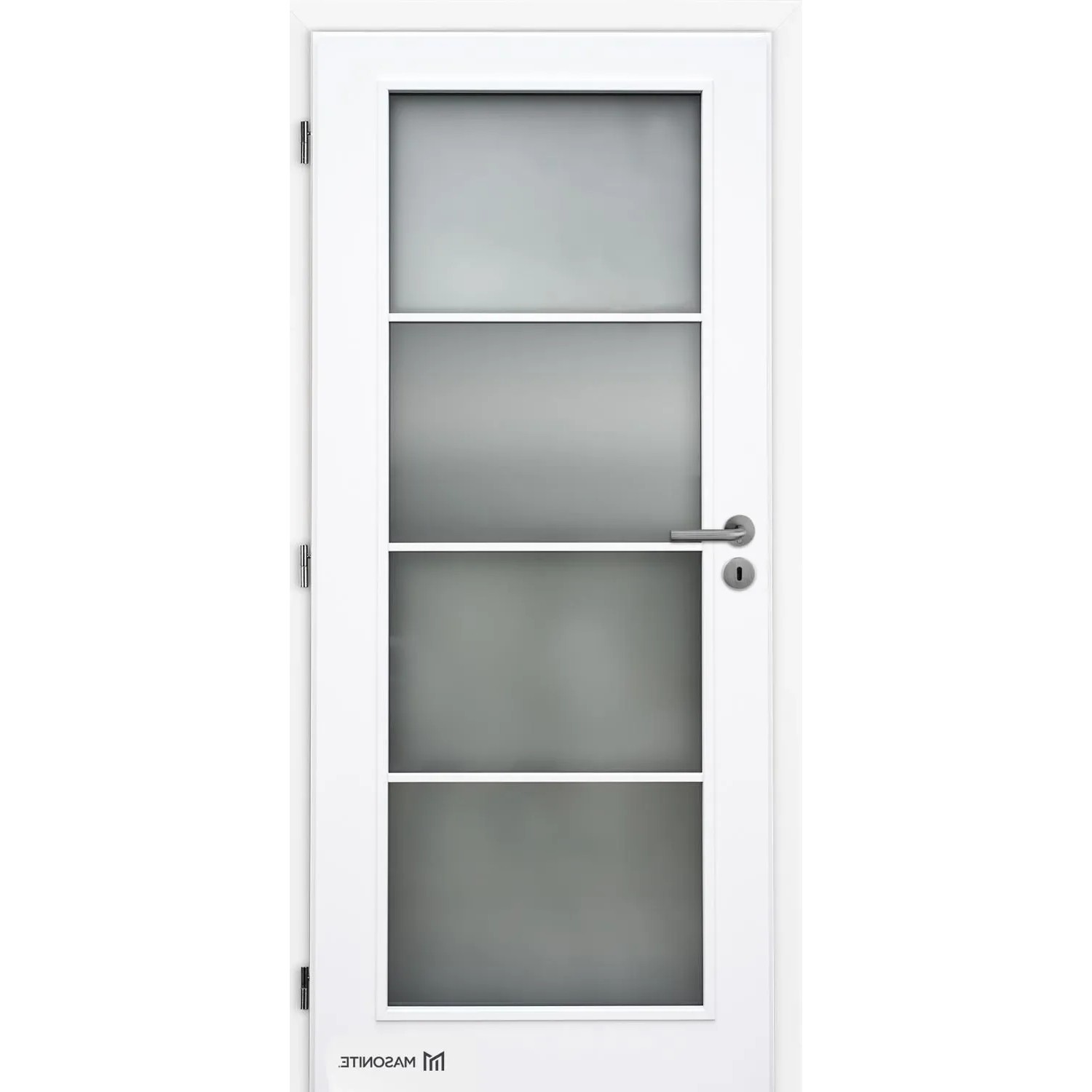 E-shop Doornite Interiérové dvere Dakota sklo 4/4, biela, 80 L