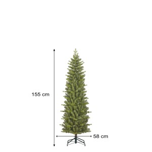 Štíhly, zelený vianočný stromček Black Box Trees Harma Pilar, výška 155 cm, ideálny do malých priestorov.