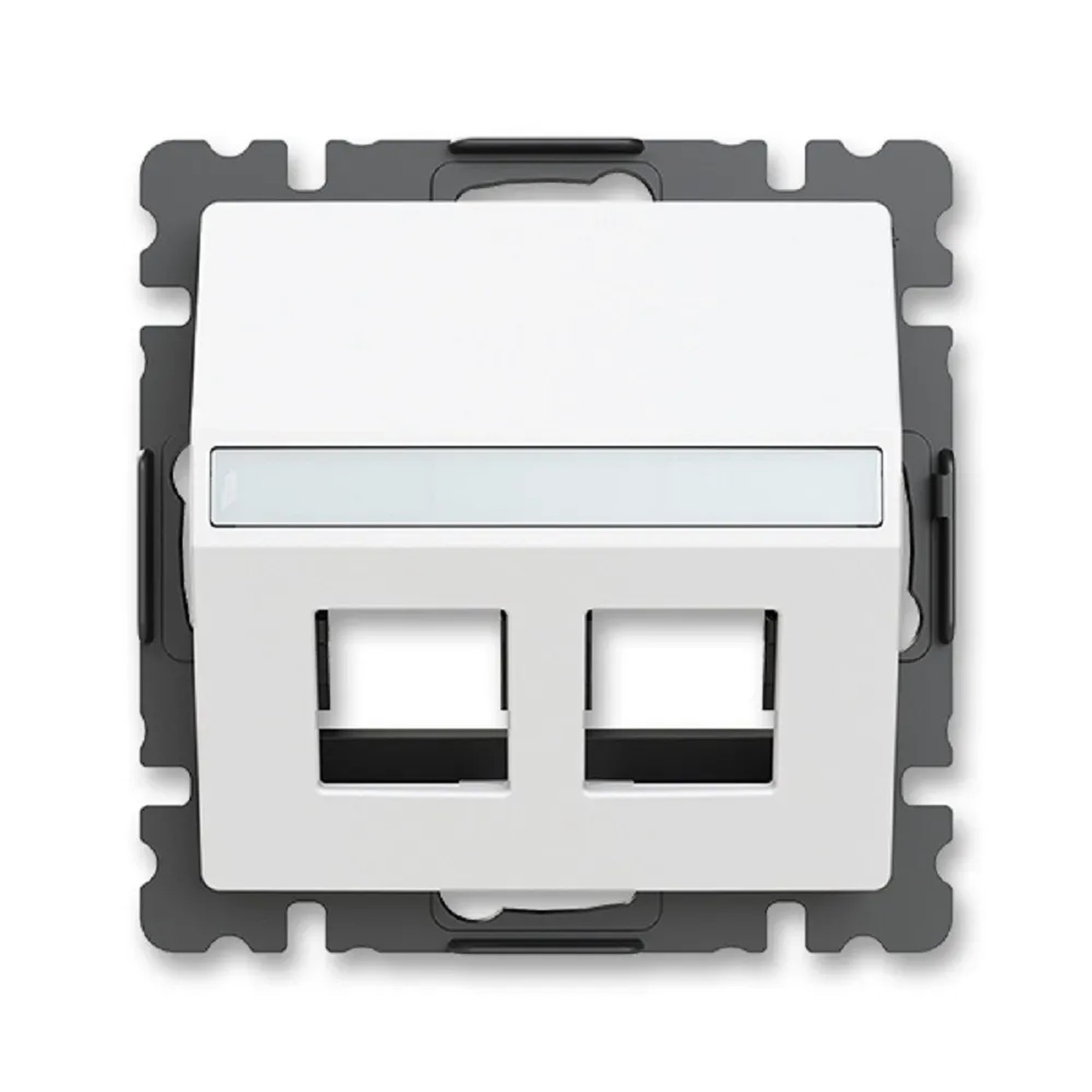 E-shop ABB Kryt zásuvky komunikačnej 2x Zoni, matná biela