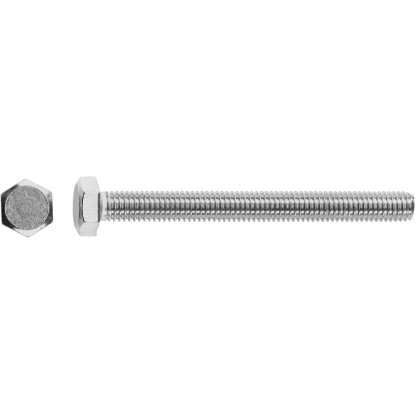 Vrátová skrutka M8 x 50 mm plný závit bielo pozinkovaný, 50 ks