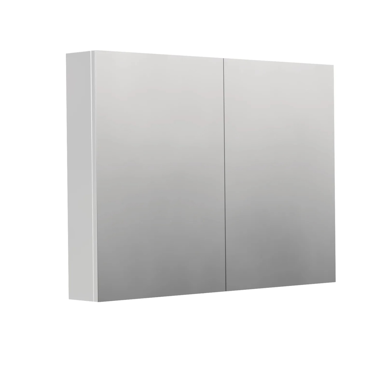 E-shop INTEDOOR Zrkadlová skriňa BEE, 2 dvere, el. zásuvka, IP44, š. 100cm, biela lesk