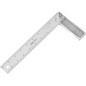 Uholník LUX Classic, 250 mm, na rysovanie 90° uhlov. Merací nástroj s metrickým delením.