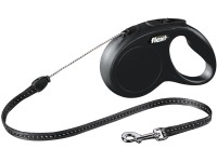 Flexi Vôdzka navíjacia lanková New Classic, veľkosť S, 5 m, čierna