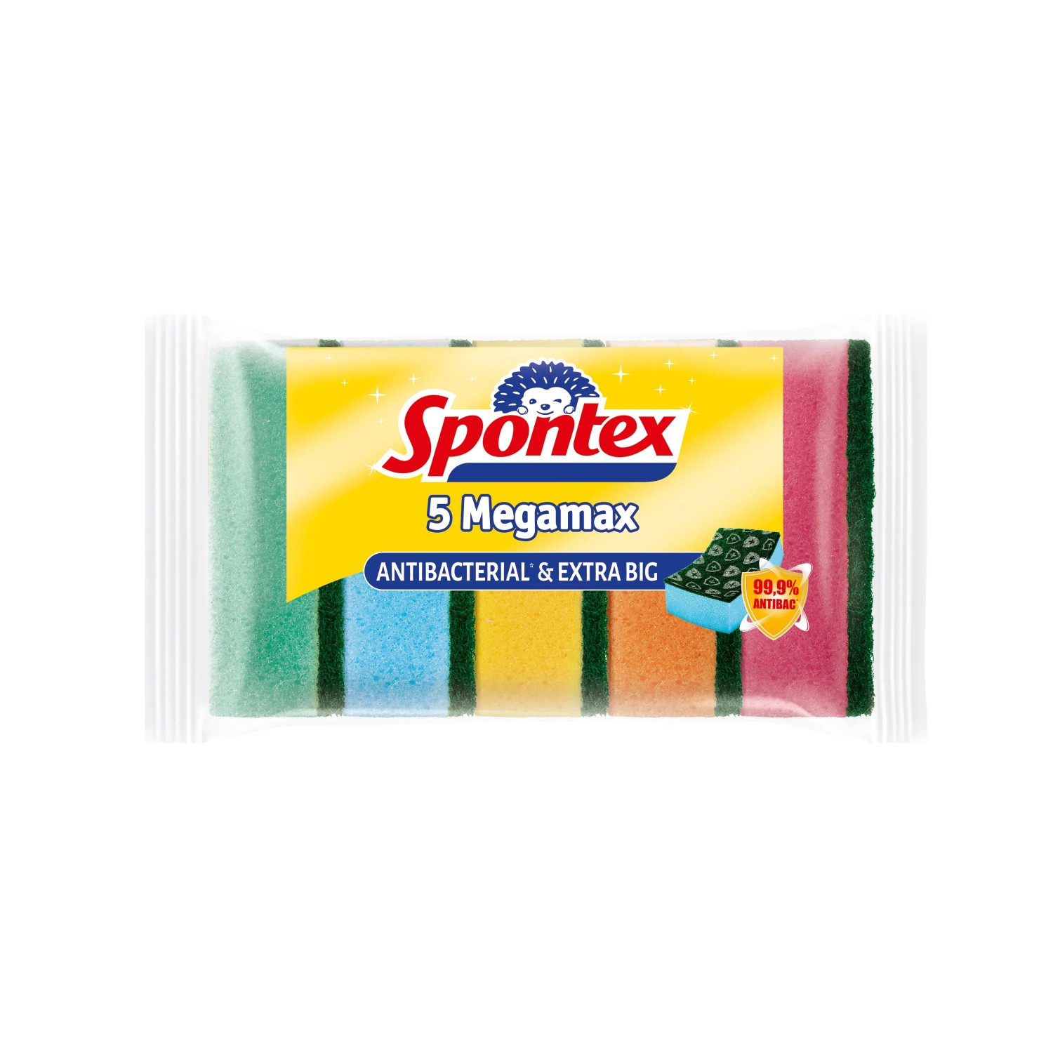 E-shop Spontex Megamax hubička, antibakteriálna, 5 ks