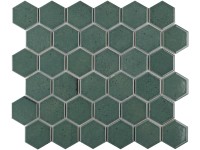 Euro Stone Keramická mozaika Castello Hexagon tmavo zelená 32 x 28 cm Euro Stone Keramická mozaika Castello Hexagon tmavo zelená 32 x 28 cm