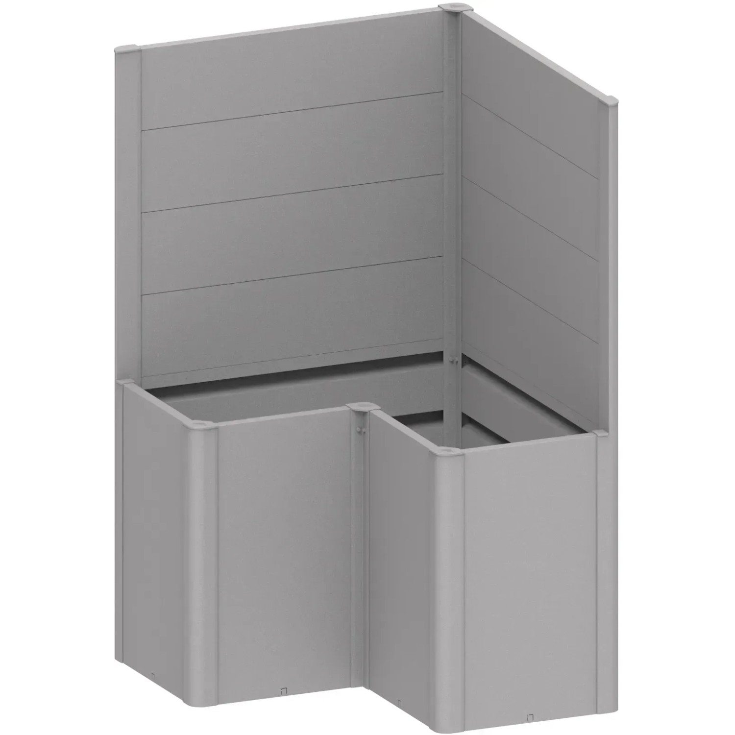 E-shop Biohort Zástena pre záhony vyvýš. 1x1/Belvedere L100 bez skla strieborná