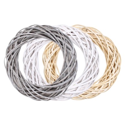 NOHEL GARDEN Veniec zo štiepaného prútia, rôzne farby, pr. 25 cm, 1 ks