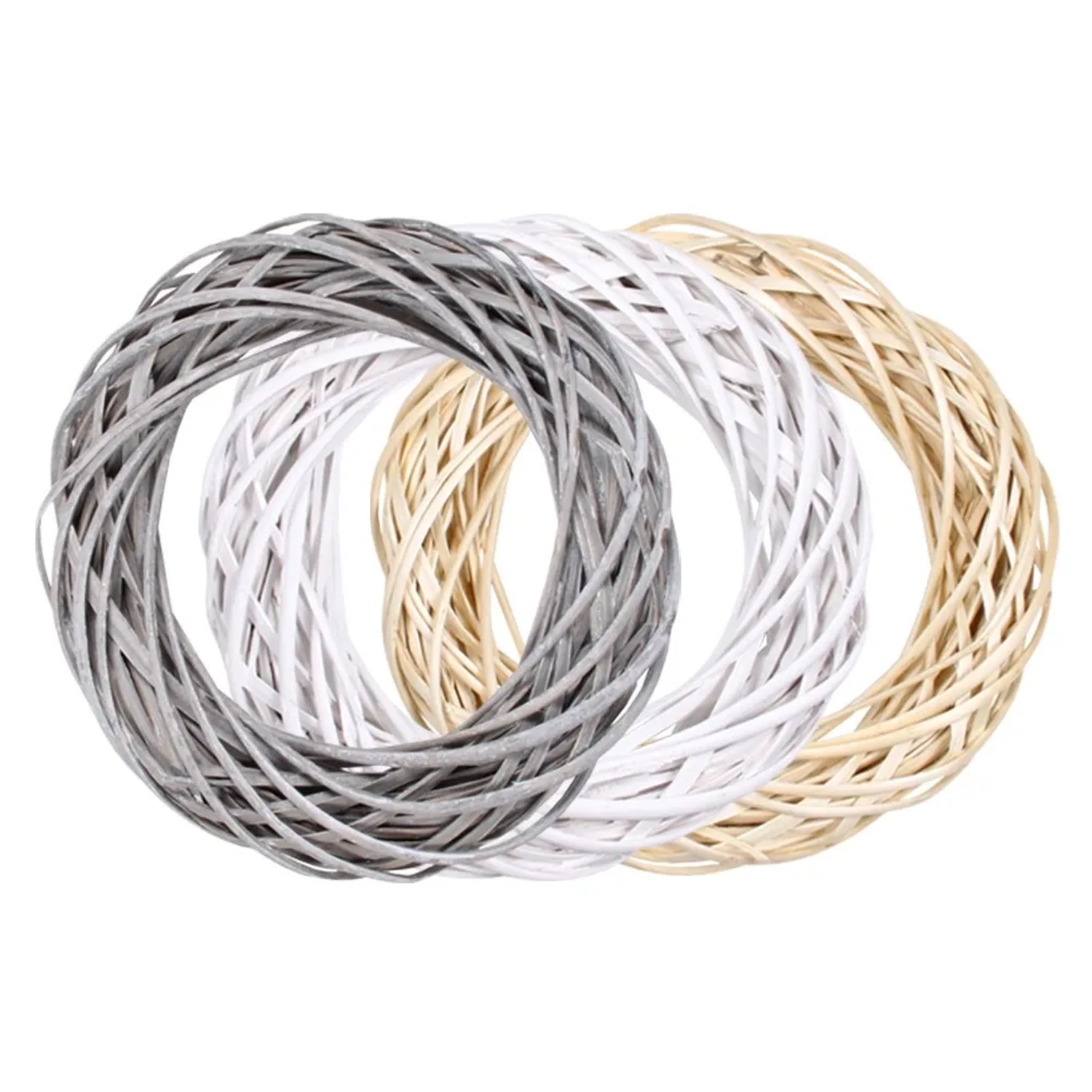 E-shop NOHEL GARDEN Veniec zo štiepaného prútia, rôzne farby, pr. 25 cm, 1 ks