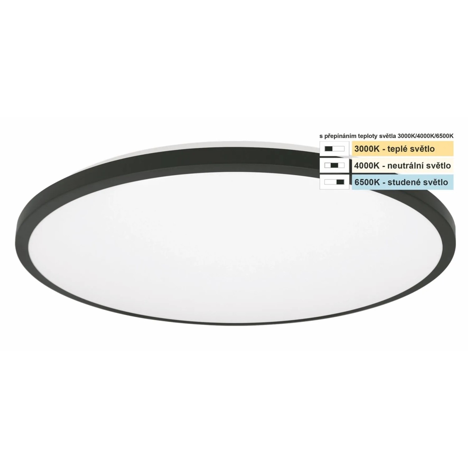 E-shop Top Light Kúpeľňové stropné LED svietidlo Onyx KM CCT 18W IP44 1800lm pr. 34 cm