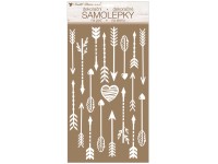 Anjel Přerov Samolepky na stenu s glitrami Biele šípy 24 x 47,5 cm