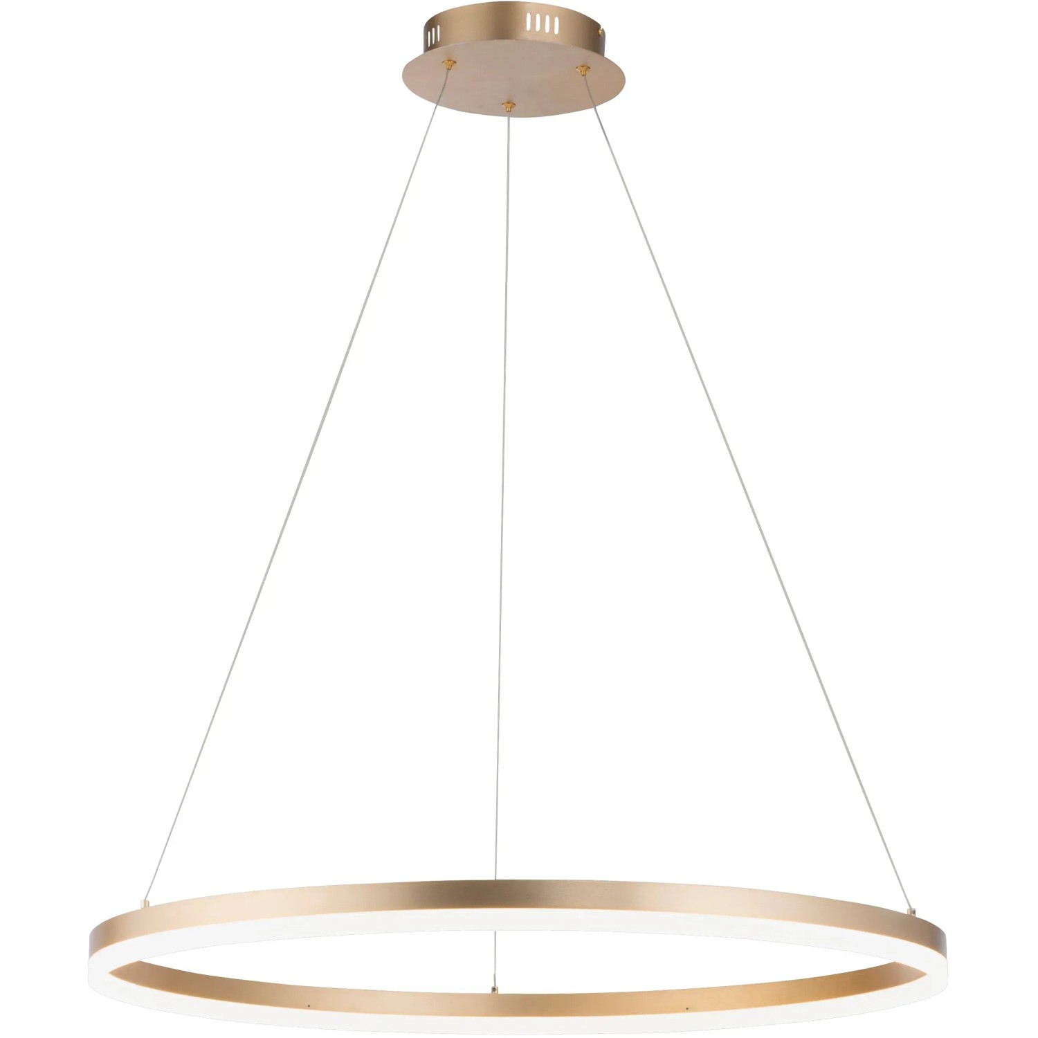 E-shop Paul Neuhaus Závesné LED svietidlo Titus, 52W, 6600lm, mat.mosadz, pr. 80x120 cm