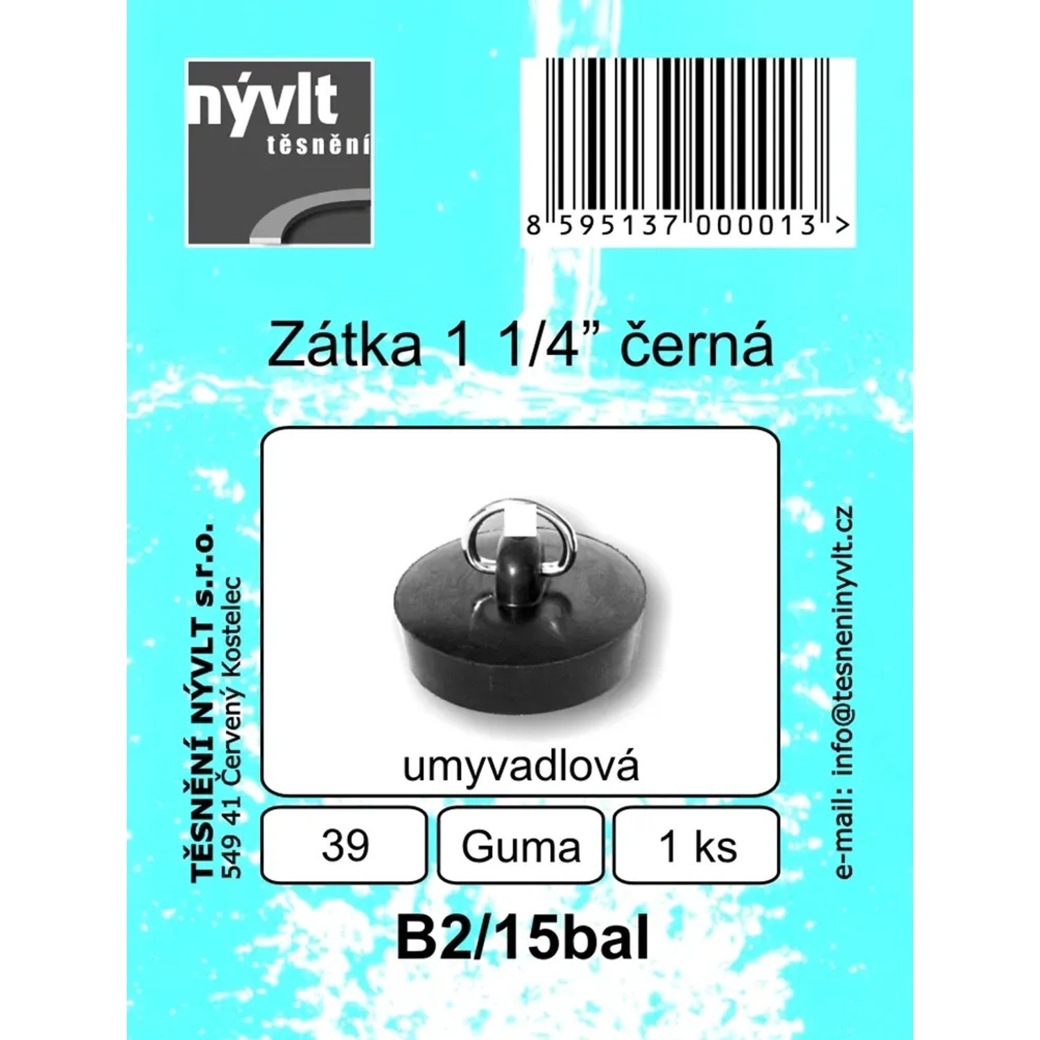 E-shop Súprava gumených zátiek na umývadlo 1 1/4"