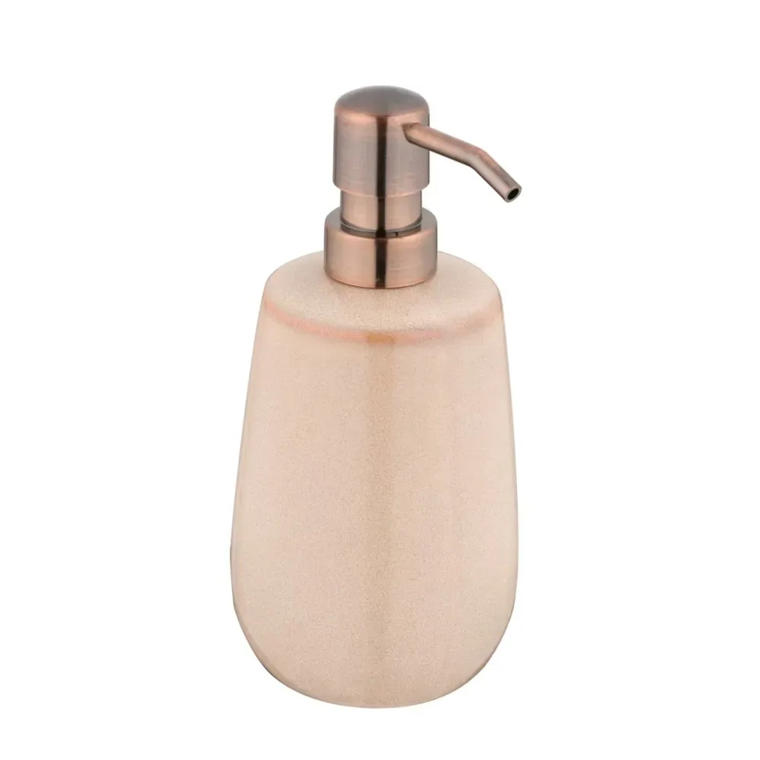 E-shop Wenko Keramický dávkovač mydla Sirmione, béžová/medená, 430 ml