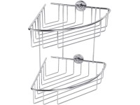 tesa Dvojposchodový rohový košík do sprchy Baath, chróm, 275 x 203 x 205 mm