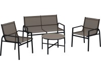 Zostava záhradného nábytku Tapena, čierna/taupe, 4dielna Zostava záhradného nábytku Tapena, čierna/taupe, 4dielna