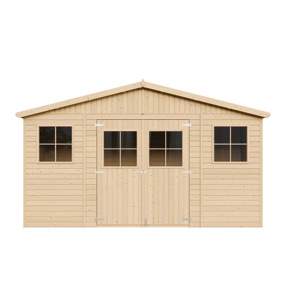 Timbela Drevený záhradný domček M332+M332G s podlahou, 401 x 199 cm