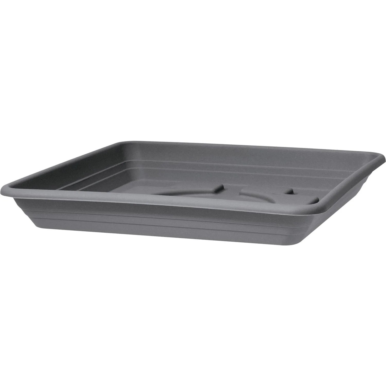 E-shop Scheurich Miska pod kvetináč Lara 327/25 Metallic Grey 25 x 25 x 4 cm