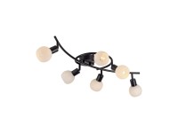 JUST LIGHT LED stropné svietidlo LOKI čierne E14 5 W 430lm 3000K 87x42x12-20cm