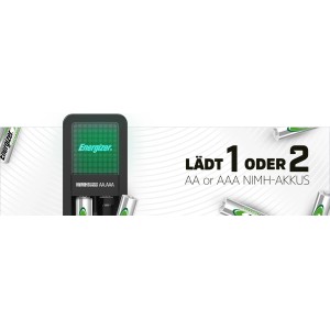 Energizer Mini nabíjačka batérií pre AA/AAA batérie s LED displejom.