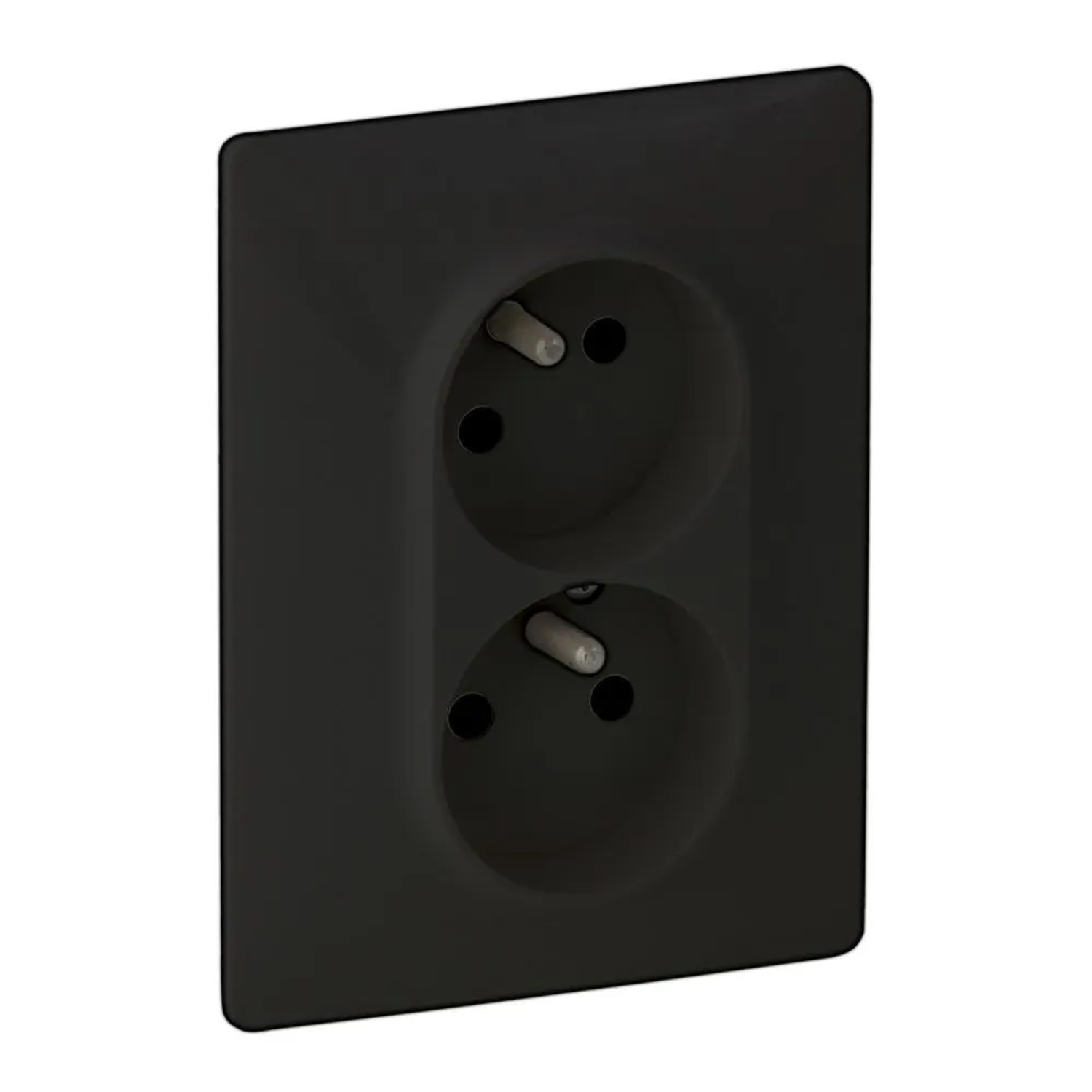 E-shop Legrand Dvojzásuvka Valena Life 2x2P + T, 16 A - 250 V, čierna