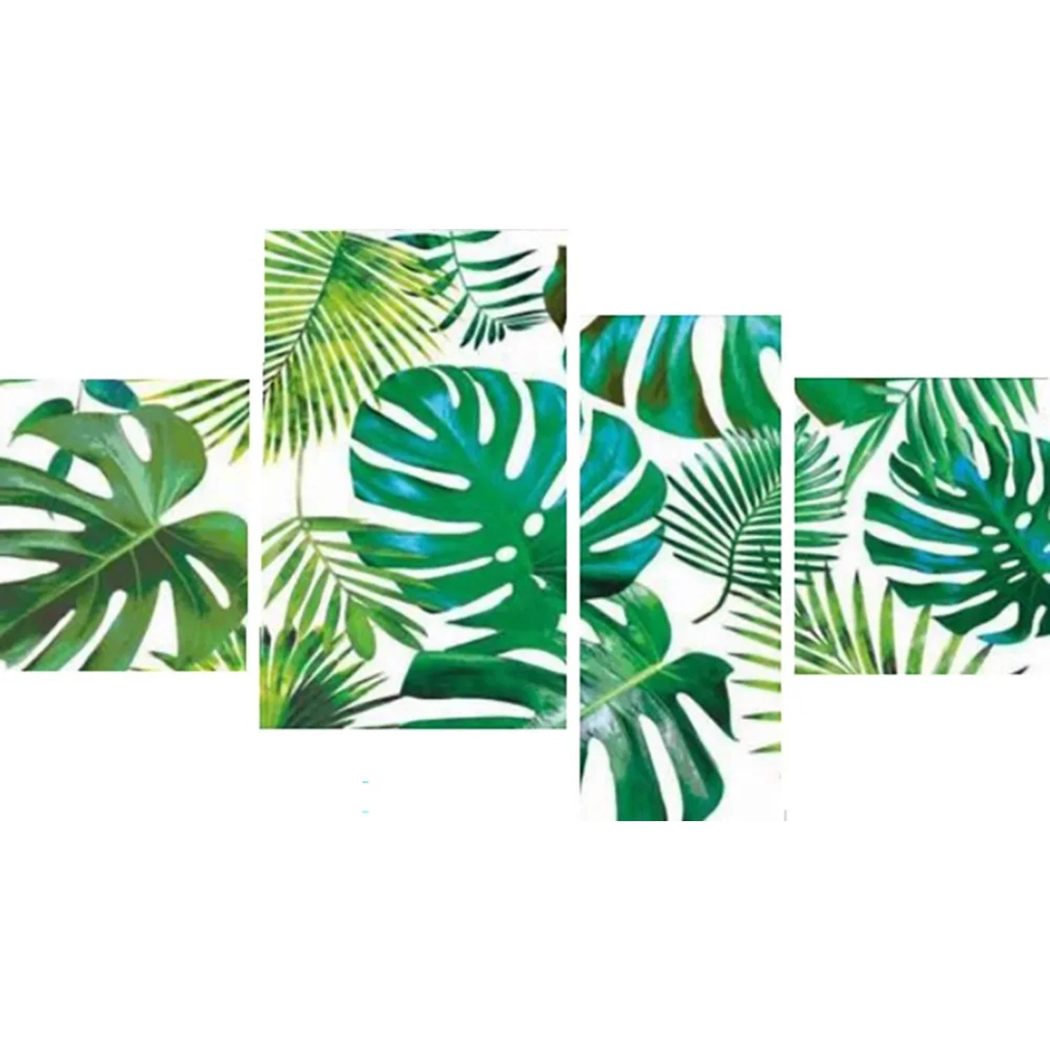 E-shop Bondecor 4dielna súprava obrazov Listy 70 x 100 cm
