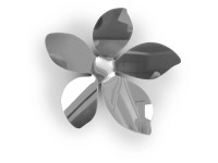 Crearreda Nástenná 3D dekorácia, strieborné kvety, 8 ks