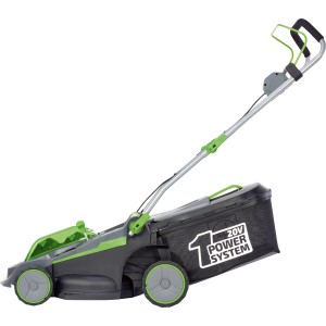 LUX-TOOLS Akumulátorová kosačka A-RM-2x20/37 set s batériami, šírka záberu 37 cm.