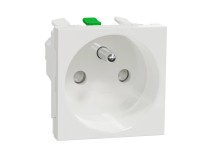 Schneider Electric Zásuvka 1-násobná 16A 2P+E bezskrutková Unica, biela