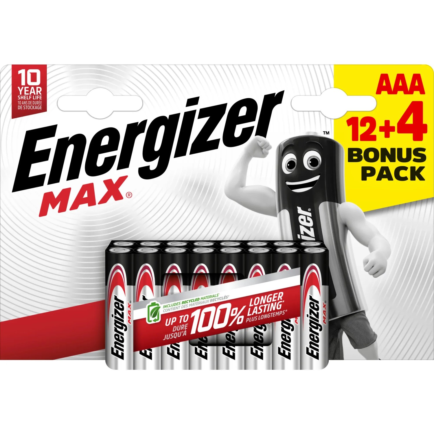 E-shop Energizer Alkalické batérie Max AAA 1,5 V, 12 + 4 ks