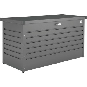 Biohort Freizeitbox 130, tmavosivá metalíza, univerzálny kovový box s otočným cylindrickým zámkom.