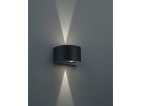 Trio Vonkajšie nástenné LED svietidlo Rosario čierne matné