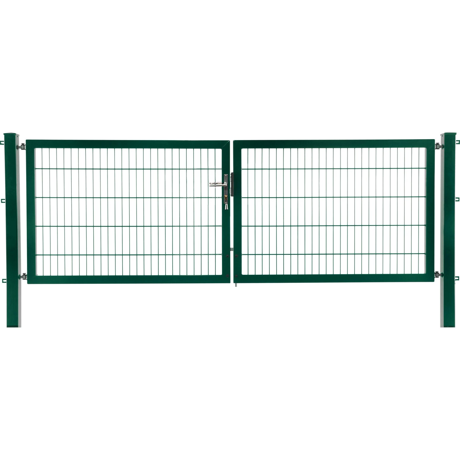 E-shop Dvojkrídlová brána Premium z dvojitého zváraného pletiva zelená 100 x 300 cm