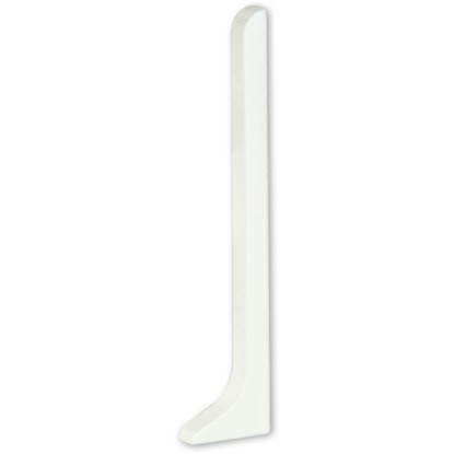 Fuchs Design Hliníkový sokel - koncovka, práškovo lakovaná biela, pravá, 8 cm