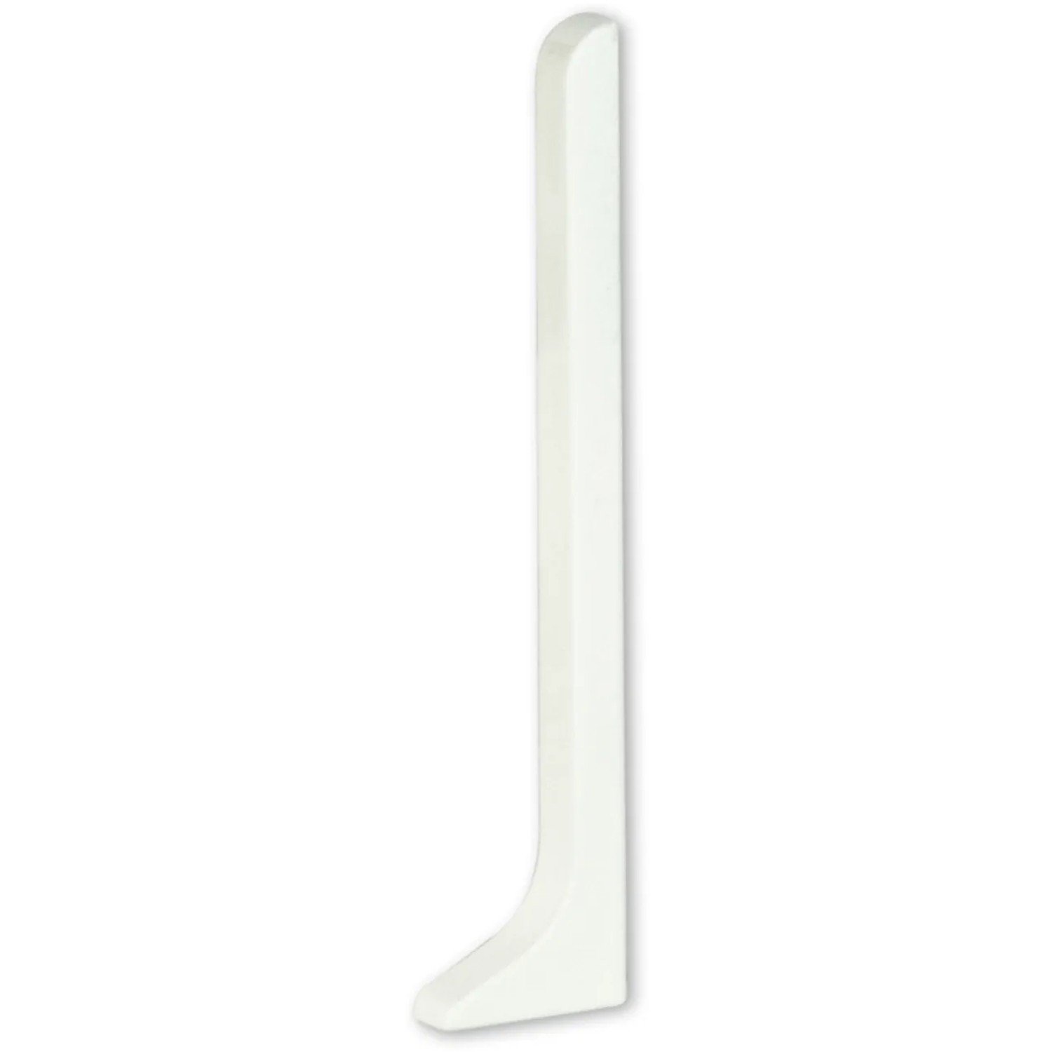 E-shop Fuchs Design Hliníkový sokel - koncovka, práškovo lakovaná biela, pravá, 8 cm