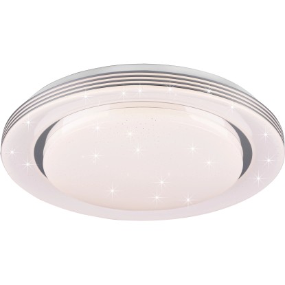 Stropné LED svietidlo s hviezdnou oblohou Atria priemer 58 cm biele