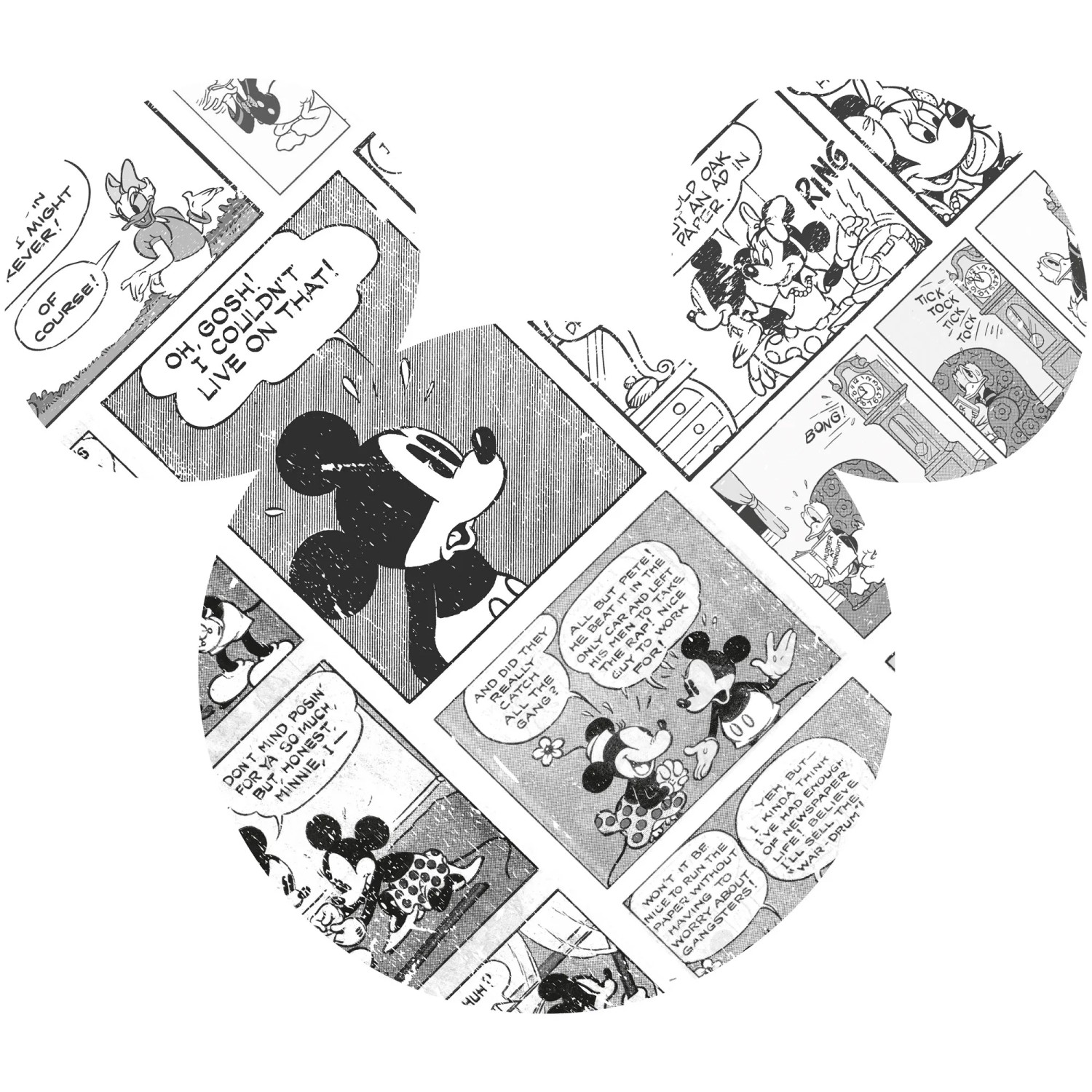 E-shop Komar Samolepiaca vliesová fototapeta Dot Mickey Mouse Head Comic Cartoon
