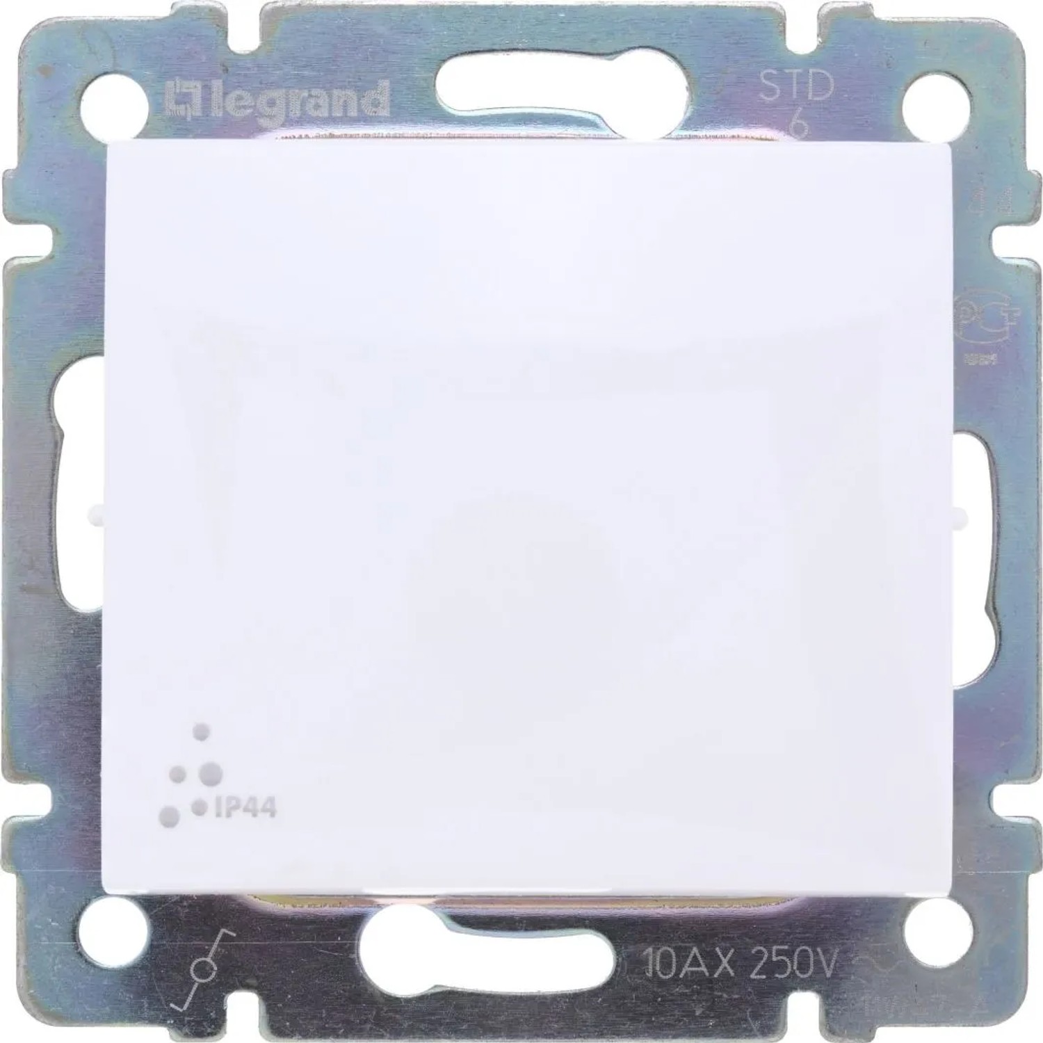 E-shop Legrand Striedavý prepínač č. 6 Valena, IP44, 10 AX - 250 V, biela
