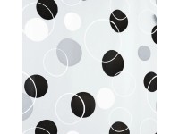 Spirella Sprchový záves Peva Bubble Black 180 cm x 200 cm