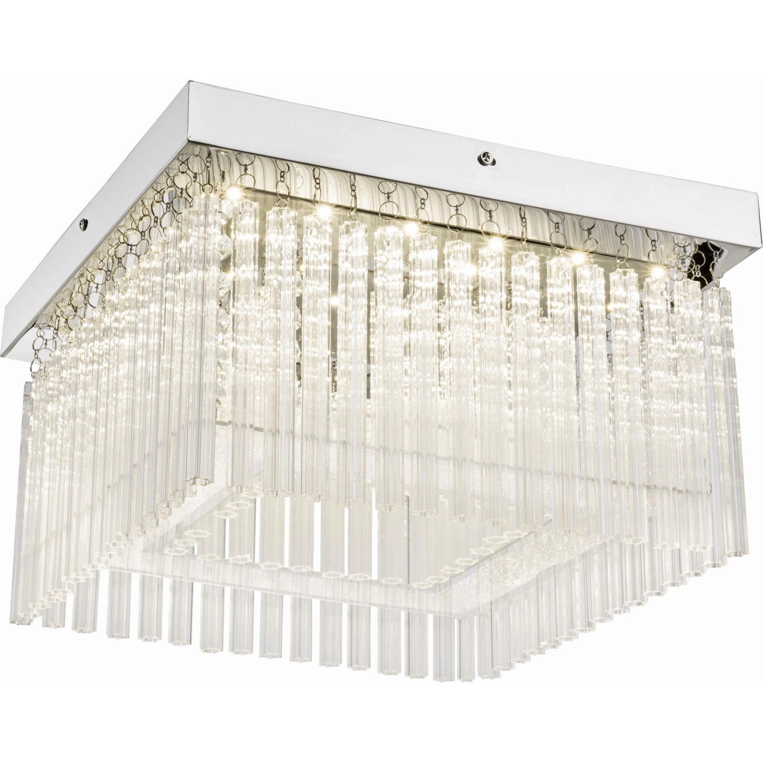 E-shop GLOBO LED stropné svietidlo VINCE, 21 W, chróm, 36 x 36 x 21,5 cm