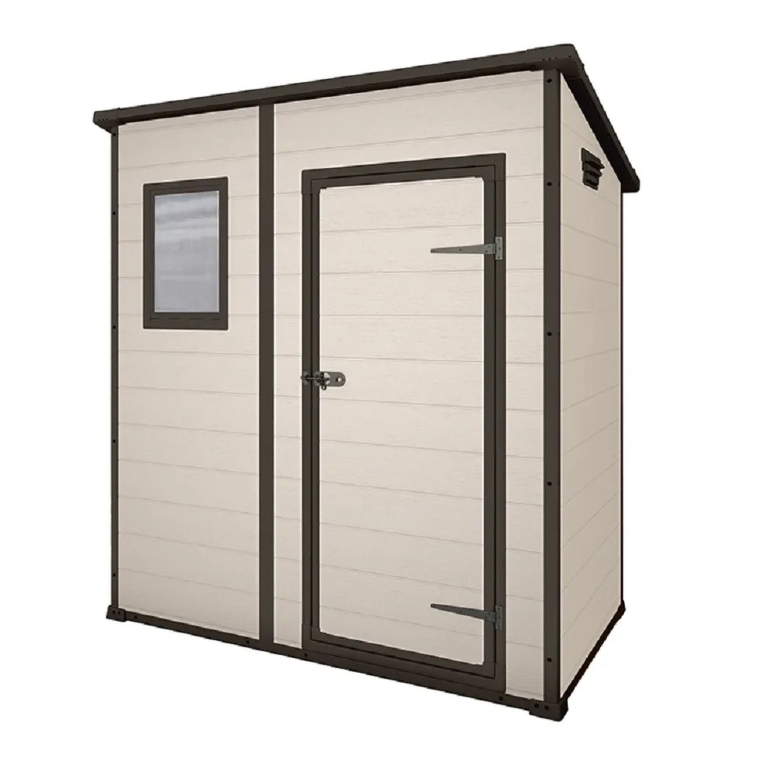 E-shop Keter Plastový záhradný domček Manor Pent 6x4, béžová, 183,5 x 111 x 200,5 cm
