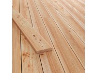 Terasová doska čiastočne drážkovaná/hladká smrekovec 28 x 145 x 2000 mm
