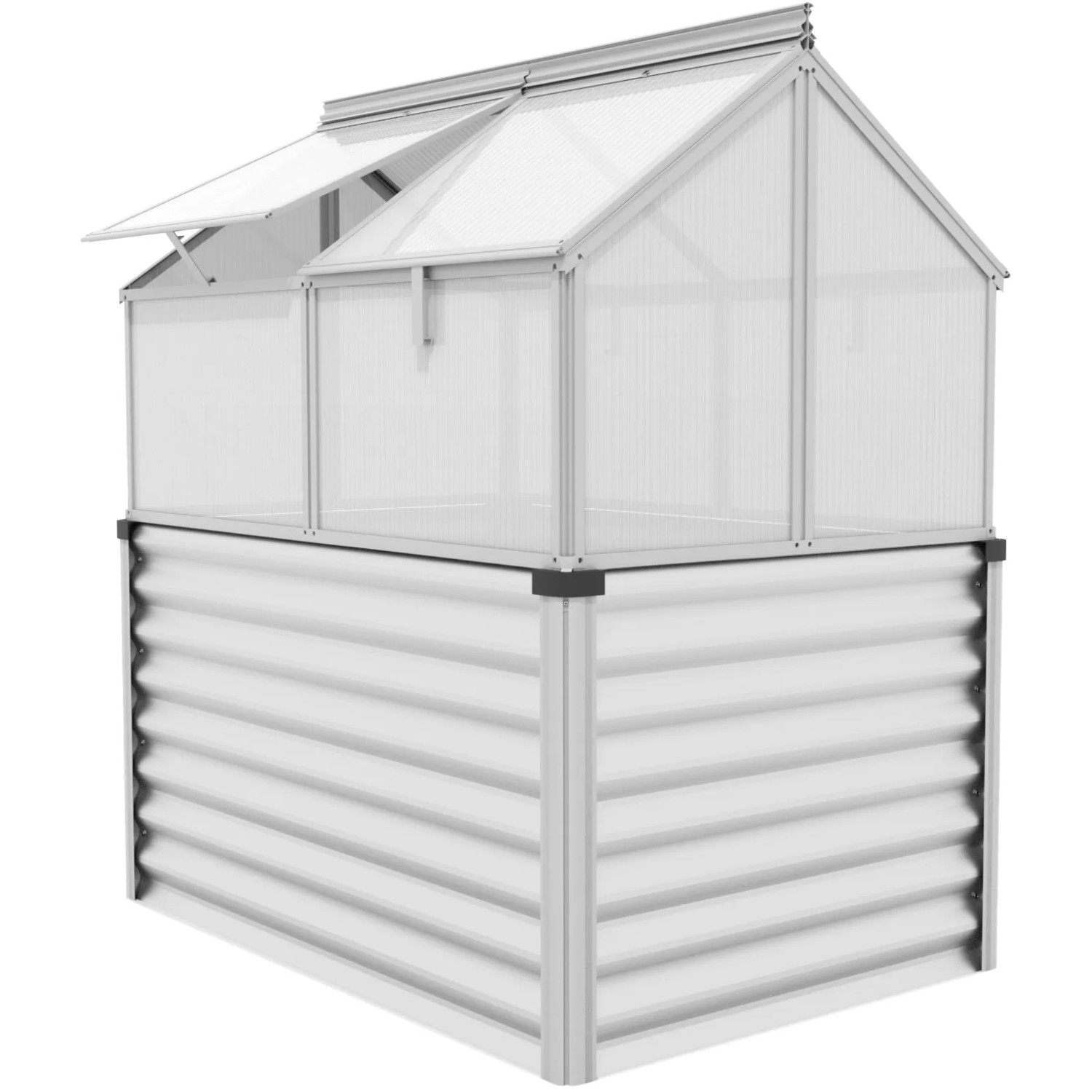 E-shop Vitavia Vyvýš. záhon s par. Gaia Jumbo HKP 4mm elox/hliník 83 x 122 x 135 cm