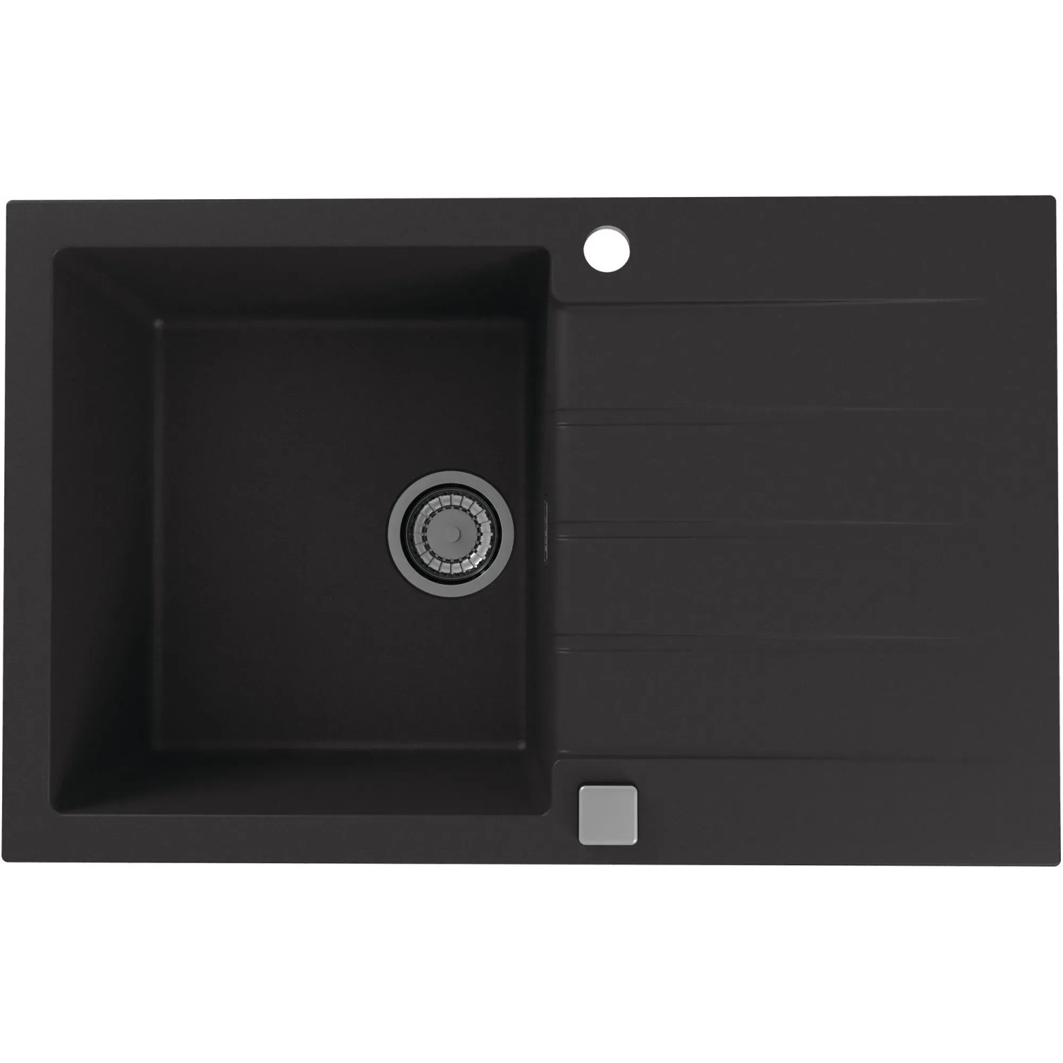 E-shop Alveus Granitový drez Cadit 20, čierna, 79 x 50 cm