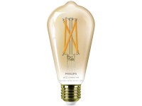 Philips Smart LED žiarovka Filament E27 ST64, 7 W, 640 lm, 2000-5000K, jantárová