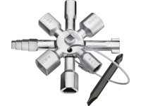 Knipex Kľúč na rozvodné skrine TwinKey pre bežné skrine a systémy zatvárania