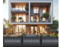 MEGACORP Dizajnové plotové pole VERTIKÁLNE BUBLINY pozinkovaná oceľ 900 x 900 mm