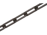 LUX Plastová reťaz dlhočlánková okrúhla, čierna, pr. 10 mm - metráž