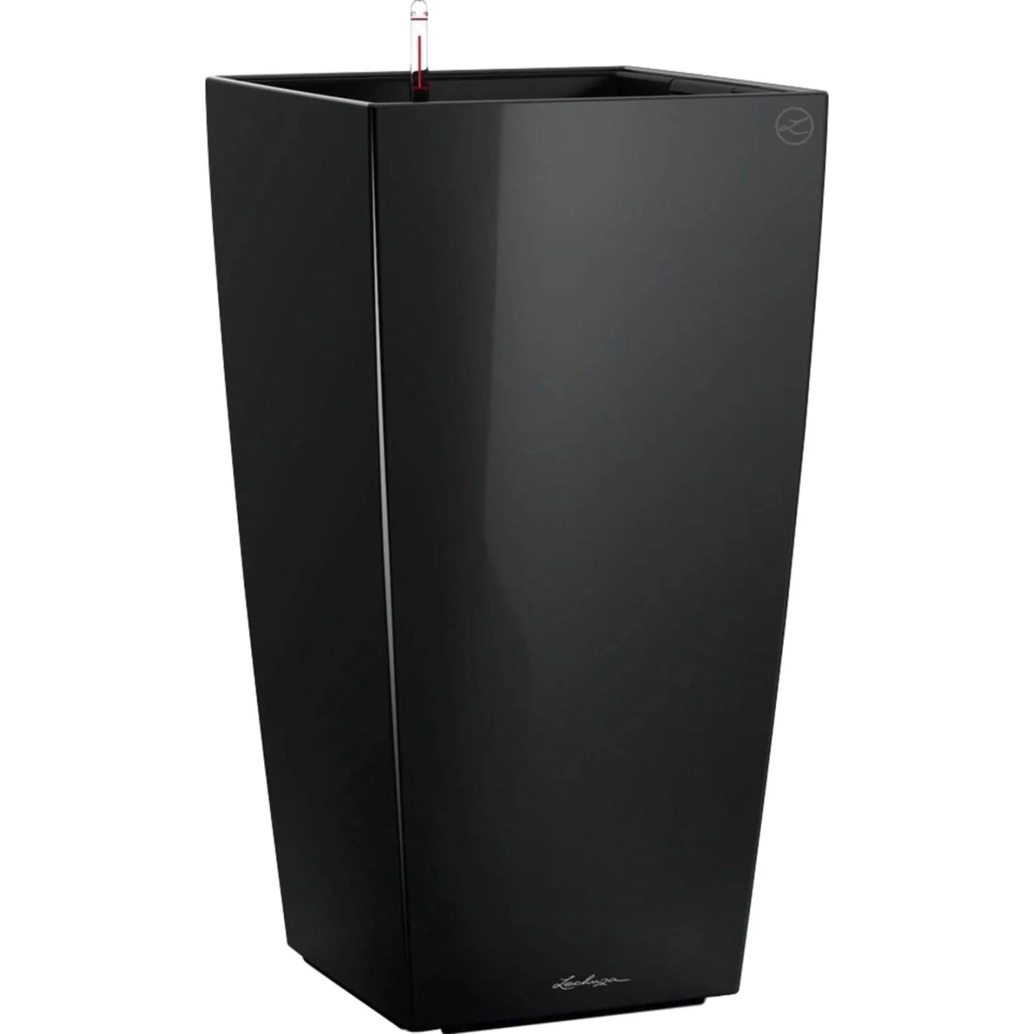 E-shop Lechuza Kvetináč Cubico Premium 40, čierna vysoko lesklá, 40 x 40 x 75 cm